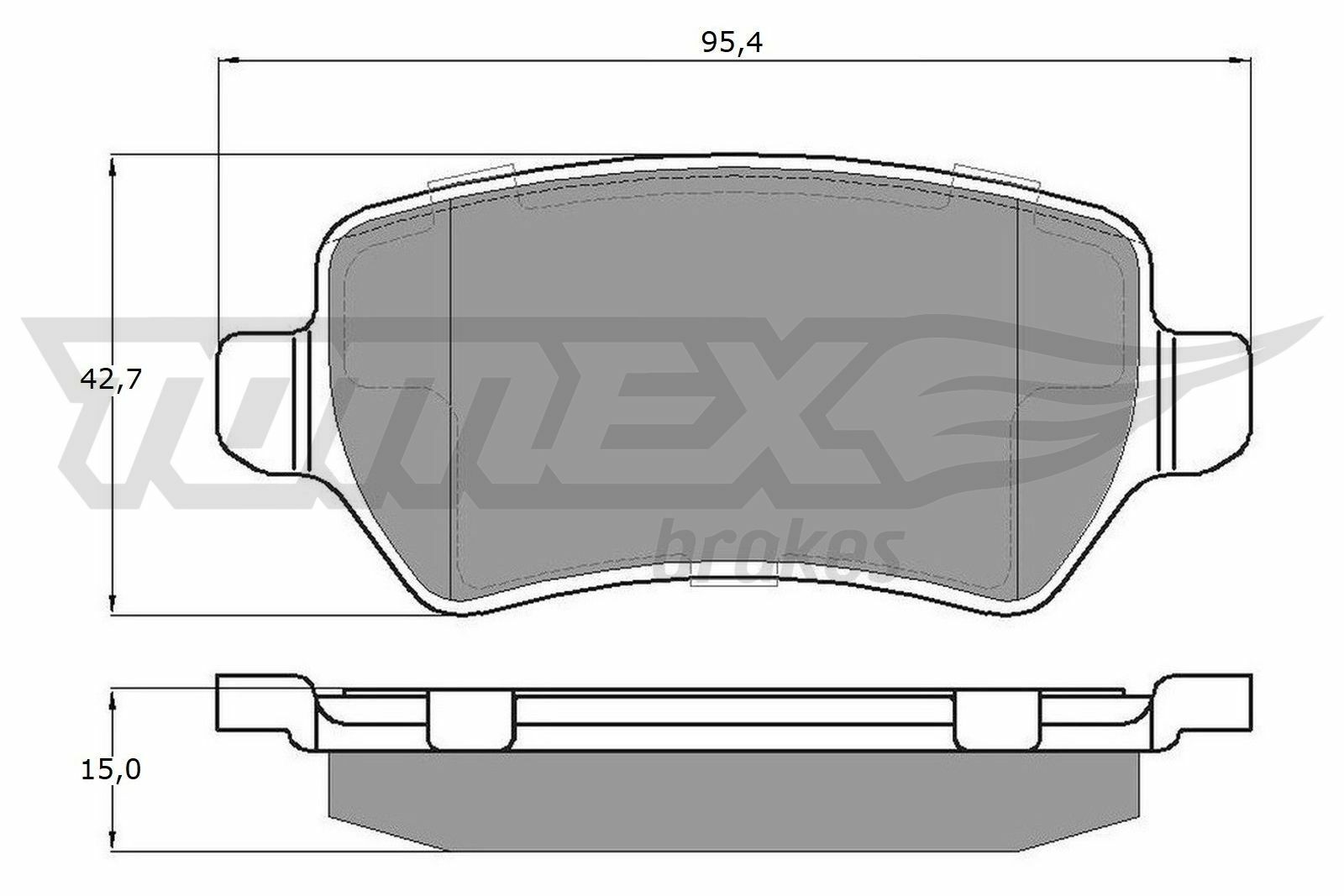 Sada brzdových destiček, kotoučová brzda TOMEX Brakes